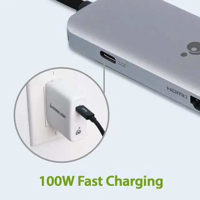 Alt view image 4 of 5 - IOGEAR USB-C 6-in-1 Travel Dock 8K Single Monitor Nano Dock Pro Up to 4K in Dual Display Mode, Dual Monitors Thunderbolt 3 4 Compatible for Laptop GUD3C8K2P