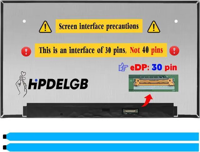 Alt view image 2 of 5 - HPDELGB Replacement for Dell Latitude 7430 7420 7410 3420 5400 5410 5420 5430 5440 P135G001 P135G002 P144G LCD Screen Display Panel 1920x1080 IPS FHD 14.0 inch 30PIN (Non-Touch Screen)