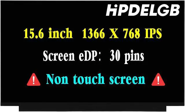 Main image of HPDELGB Replacement for HP 15-DY 15-DY1091WM 1F8Z8UA 15-DY2792WM 7Z899UA 15-DY1078NR 15-DY2078NR 15-DY1086NR 15-DY0008CA 15-DY2791WM L63568-001 M14027-001 30pin Non-Touch HD LCD Screen Display Panel