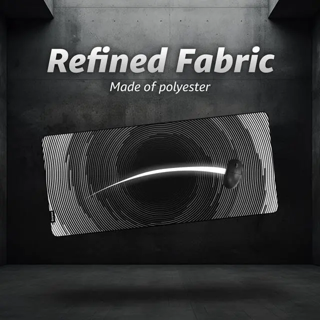 Alt view image 3 of 5 - Hystar® Extended Gaming Mouse Pad | XXL 36" x 16" | 5mm Thick, Waterproof Surface, Smooth Polyester Fabric, and Natural Rubber Base | Abyss