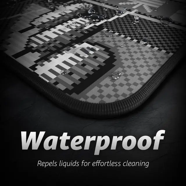 Alt view image 4 of 5 - Hystar Extended Gaming Mouse Pad | XXXL 45" x 20" | 5mm Thick, Waterproof Surface, Smooth Polyester Fabric, and Natural Rubber Base | Retro Tokyo (Black and White)
