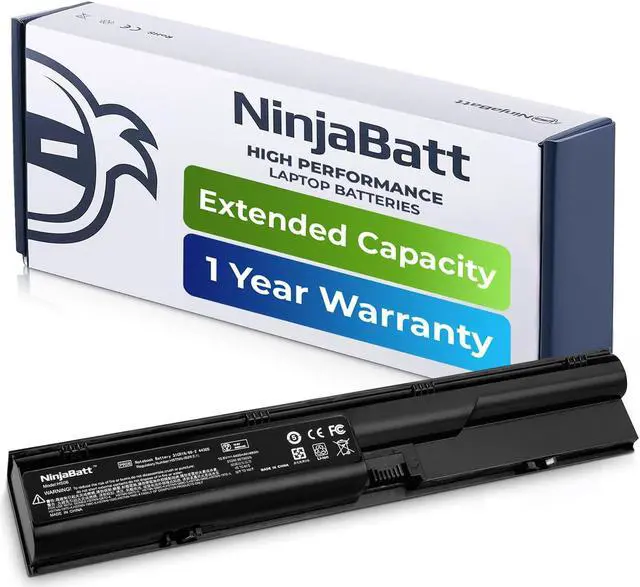 Main image of NinjaBatt Battery 633805-001 for HP ProBook 4540S 4530S 4440S 4430S 4540 4540S 6460B 633809-001 PR06 PR09 HSTNN-DB2R HSTNN-IB2R HSTNN-LB2R HSTNN-OB2R 633733-1A1 633733-241  [6 Cells/4400mAh]
