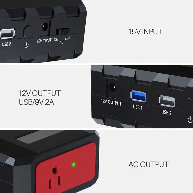 Alt view image 3 of 5 - SinKeu 88.8Wh|65Watts Portable Laptop Phone Charger with AC DC USB Outlets, A Super Travel Portable Battery Pack & Power Bank for HP Notebooks, MacBook, iPad, iPhone
