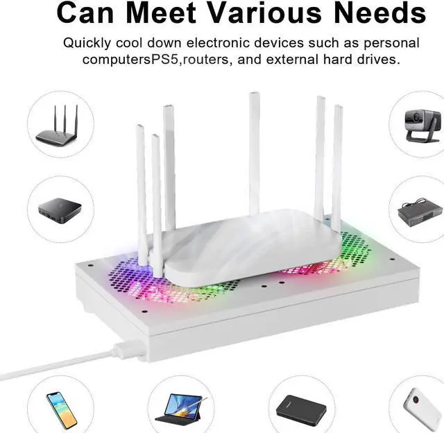 Alt view image 3 of 5 - High Airflow Cooling Fan 260mm 5V USB Fan for Computer Cooler TV Small Box and Other Electronics