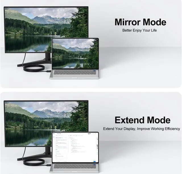 Alt view image 4 of 5 - UVOOIdirect DisplayPort to VGA Cable 6FT 5-Pack, Display Port DP to VGA Cable Adapter Cord Gold-Plated Compatible for Dell, HP Lenovo, ASUS and More
