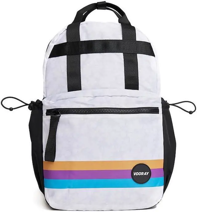 Main image of VOORAY 19L Katie Backpack, Large - Travel, Gym & Sports Backpack Wild Desert, White Floral Retro Stripe
