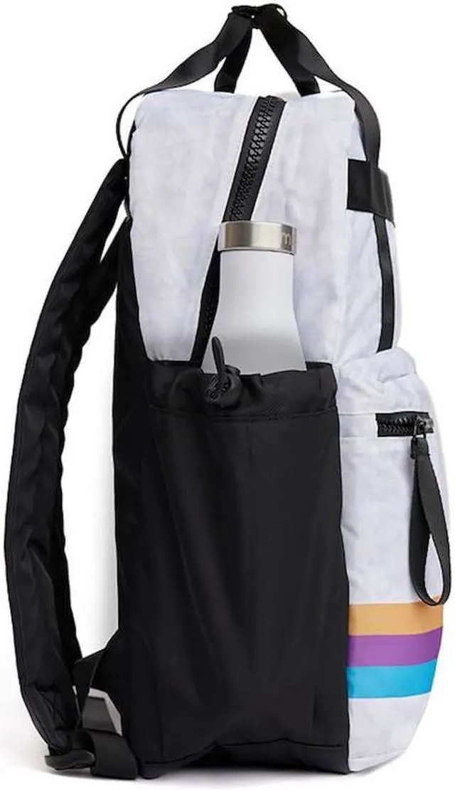 Alt view image 3 of 4 - VOORAY 19L Katie Backpack, Large - Travel, Gym & Sports Backpack Wild Desert, White Floral Retro Stripe