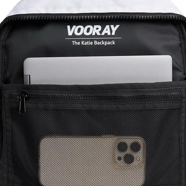 Alt view image 4 of 4 - VOORAY 19L Katie Backpack, Large - Travel, Gym & Sports Backpack Wild Desert, White Floral Retro Stripe