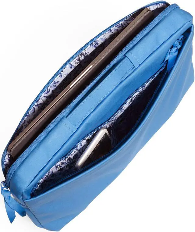 Alt view image 2 of 3 - Vera Bradley Women's Cotton Laptop Organizer, Blue Aster - Recycled Cotton, One Size