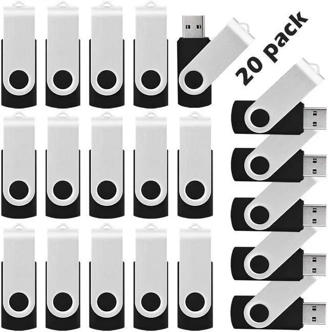 Main image of KOOTION 20pcs 4GB USB Flash Drives - 4GB Thumb Drives, Black