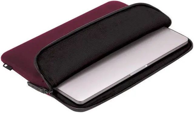 Alt view image 3 of 5 - Incase Compact Laptop Sleeve with Flight Nylon - 13-inch MacBook/Laptop & iPad/Tablet Sleeve - Faux Fur Lining, Lightweight, Durable, Weather Resistant, Slip Pocket for Accessories - Mulberry