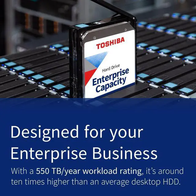 Alt view image 2 of 5 - Toshiba 22TB Enterprise Internal Hard Drive - MG Series 3.5" SATA HDD for Server, Storage, 24/7 Operation, Hyperscale, Cloud (MG10AFA22TE)