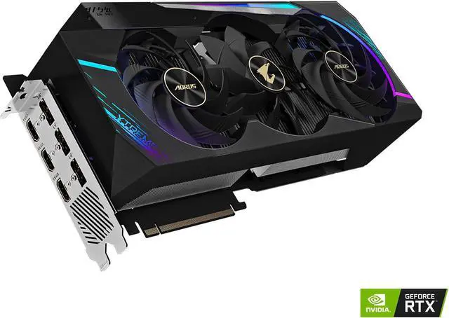 Alt view image 5 of 5 - Gigabyte AORUS GeForce RTX 3080 Xtreme 10G (REV2.0) Graphics Card, Max Covered Cooling, LHR, 10GB 320-bit GDDR6X, GV-N3080AORUS X-10GD REV2.0 Video Card