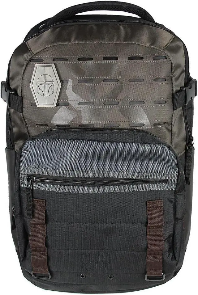 Main image of Bioworld Star Wars The Mandalorian Bounty Hunter Laptop Tech Padded Sleeve Backpack