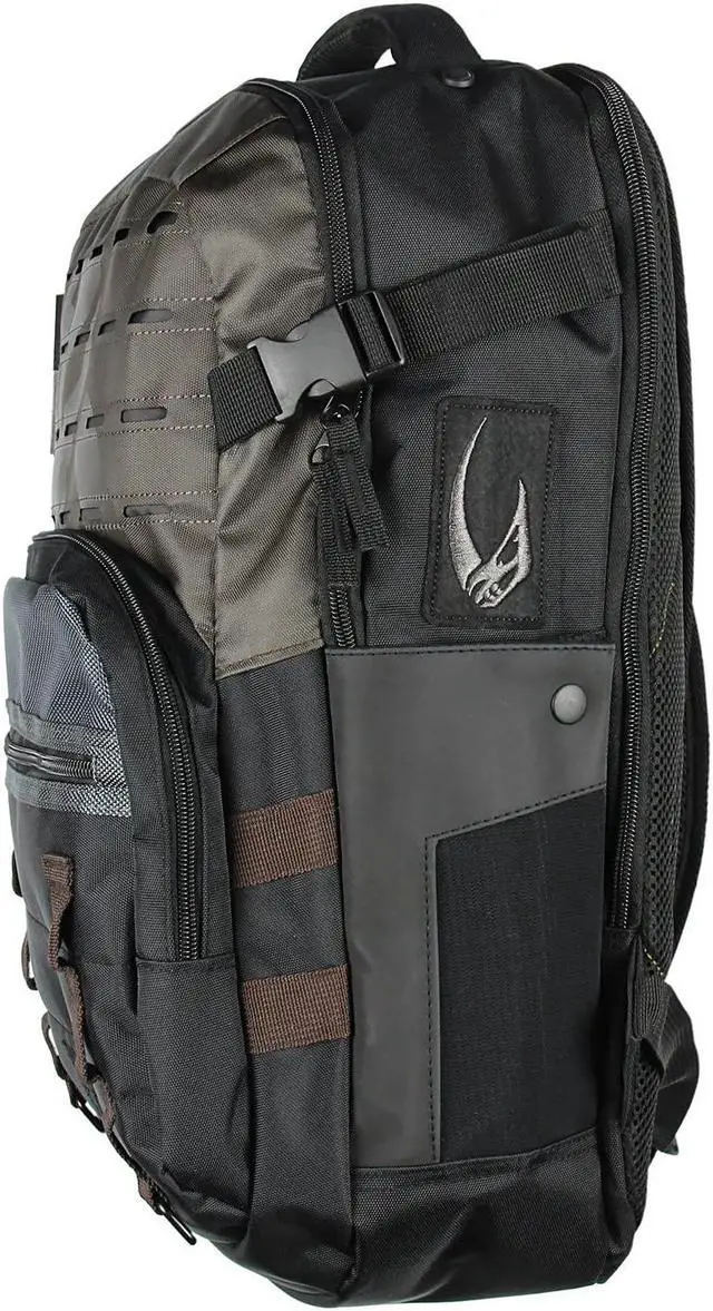 Alt view image 2 of 5 - Bioworld Star Wars The Mandalorian Bounty Hunter Laptop Tech Padded Sleeve Backpack