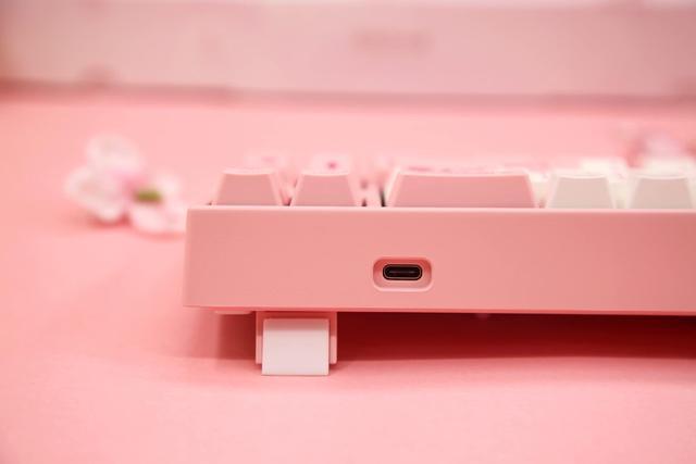 Alt view image 4 of 5 - Varmilo Ducky x Miya Mac Pro Sakura R2 White LED 65% Double Shot PBT Mechanical Keyboard (Cherry MX Blue)