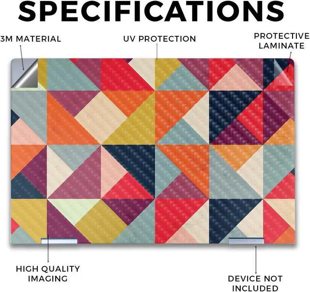 Alt view image 4 of 5 - Carbon Fiber Laptop Skin Compatible with HP Envy x360 14 (2023) - Bright and Happy - Premium 3M Vinyl Protective Wrap Decal Cover - Easy to Apply | Crafted in The USA by MightySkins