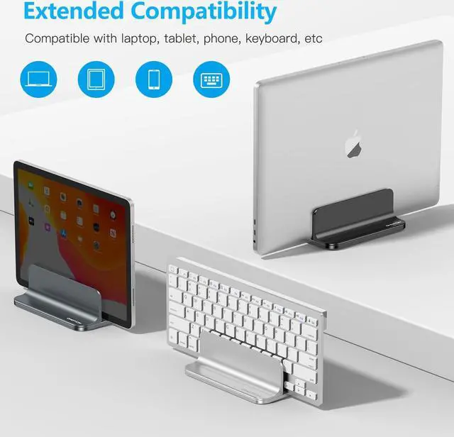 Alt view image 5 of 5 - OMOTON Vertical Laptop Stand Bundle