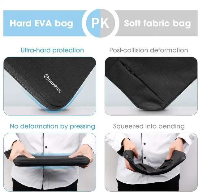 Alt view image 2 of 5 - Smatree Hard Laptop Sleeve Case for 13 inch Microsoft Surface Pro 11/10/9/8/7/6/5/4, for 13 inch Microsoft Surface Pro Copilot+PC, for 10.5 inch Surface Laptop Go 3, Microsoft Surface Pro 8 Case