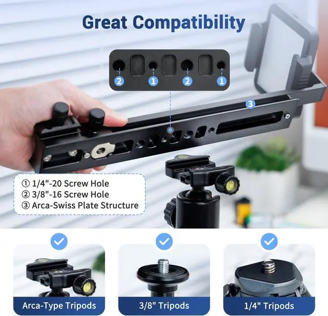 Alt view image 3 of 4 - JJC Negative Film Digitizer for 35mm 120 Format Film, Negative to Digital Converter with 10-Level Brightness LED Backlight & Adjustable Slider Rail for Canon Nikon Sony Olympus DSLR Cameras