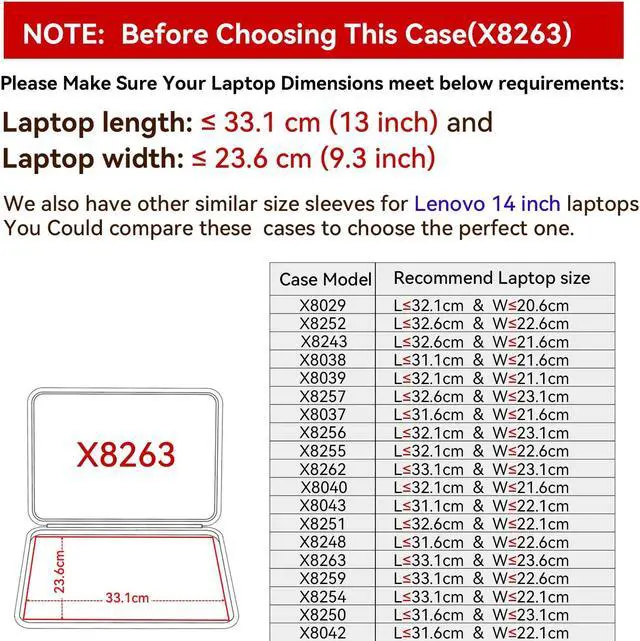 Alt view image 2 of 5 - Smatree Hard EVA Protective Sleeve Case Compatible for 14 inch Lenovo ThinkPad L14 Gen 2 Laptop (Plastic/Aluminum), for 14 inch Lenovo ThinkPad Waterproof Hard Sleeve (X8263)