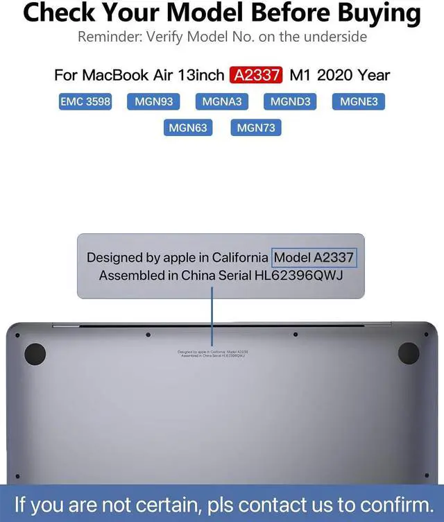 Alt view image 2 of 5 - LHM A2337 Screen Replacement for MacBook Air 13.3" M1 2020 (EMC 3598 MGN63 MGN93 MGND3 MGN73 MGNA3 MGNE3) 2560x1600 Full LCD Display Assembly with Fix Kit (A2337-Space Grey)
