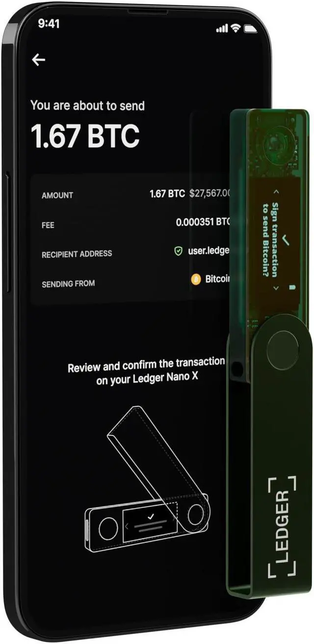 Alt view image 4 of 5 - Ledger Nano X - Secure and Manage Your Crypto & NFTs on-The-go with Our Bluetooth-Enabled Hardware Wallet (Emerald Green)