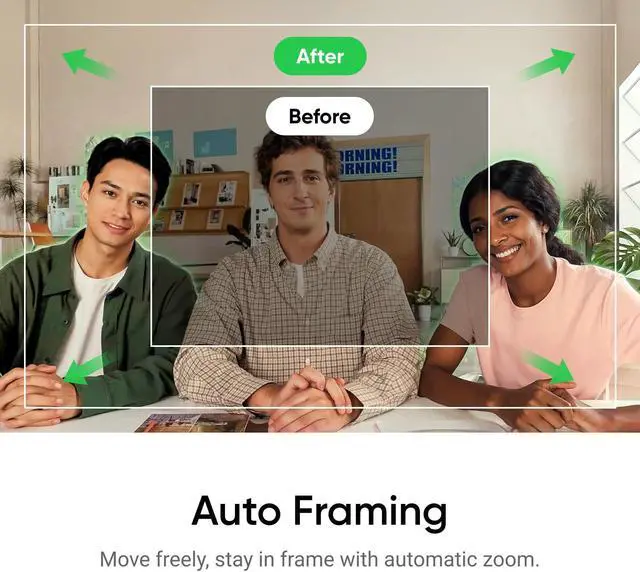 Alt view image 5 of 5 - Insta360 Link 2C - 4K Webcam for PC/Mac, 1/2" Sensor, Auto Framing, HDR, AI Noise-Canceling Mic, Gesture Control for Streaming, Video Calls, Gaming, Works with Zoom, Teams, Twitch & More