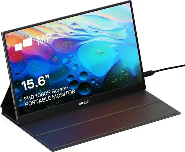 Main image of MP Mobile Pixels Fold Portable Monitor, 15.6 "1080P Full HD Laptop Monitor, Plug and Play USB C/HDMI Travel Monitors with Smart Case for macOS/Windows/Android/Switch