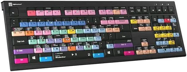 Alt view image 2 of 5 - Logickeyboard Backlit 'Astra2' Designed for use with Studio One on Windows PC  p/n LKB-PSO3-A2PC-US