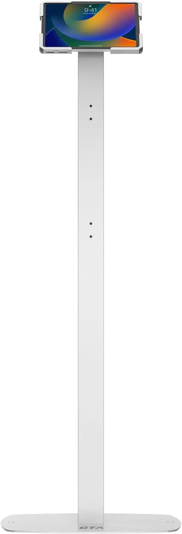 Alt view image 2 of 5 - CTA Digital Thin Profile Floor Stand with Universal Holder for iPad Tablets 9.7" - 12.9" Inches - White - (PAD-CHKSUHW)