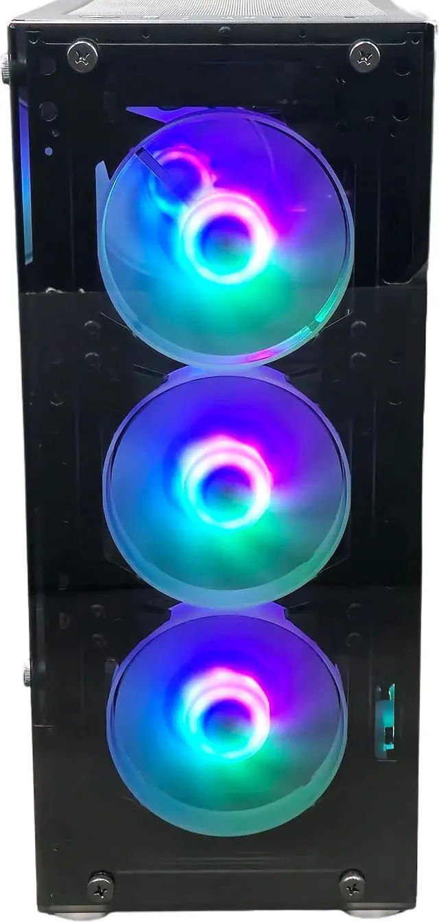 Alt view image 2 of 5 - AXIOM GAMING | Nova Series C013 | ATX Mid-Tower PC Case | Built-in RGB Lighting | Tempered Glass Front & Side Panels | 4 x 120mm RGB Fans Included | Fan Controller with Remote | (Black)