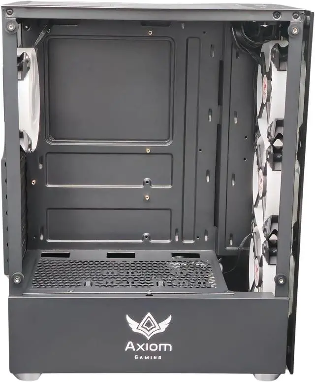 Alt view image 5 of 5 - AXIOM GAMING | Nova Series C013 | ATX Mid-Tower PC Case | Built-in RGB Lighting | Tempered Glass Front & Side Panels | 4 x 120mm RGB Fans Included | Fan Controller with Remote | (Black)