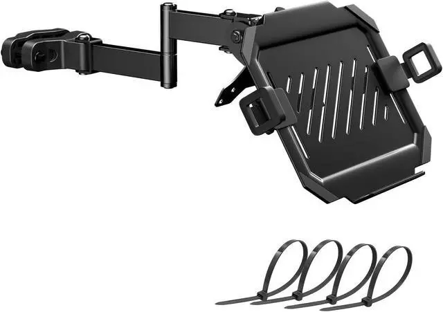 Main image of PUTORSEN Laptop Pole Mount Tray - Universal Full Motion Arm Holder with Removable 75mm & 100mm VESA Plate, Fits 12-18 Inch, Black