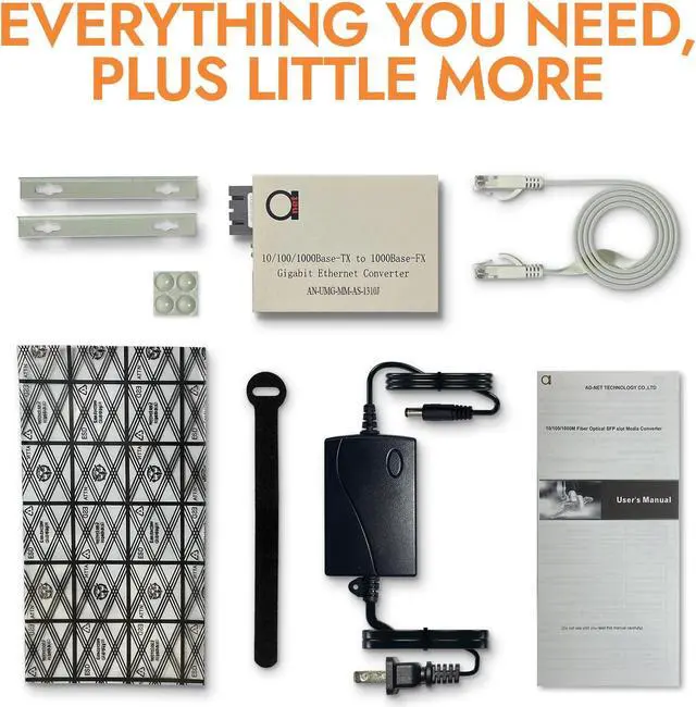 Alt view image 2 of 5 - Multimode Gigabit Fiber Media Converter - Built-In Fiber Module 2 km (1.24 miles) SC  to UTP Cat5e Cat6 10/100/1000 RJ-45  Auto Sensing Gigabit or Fast Ethernet Speed - Jumbo Frame - LLF Support