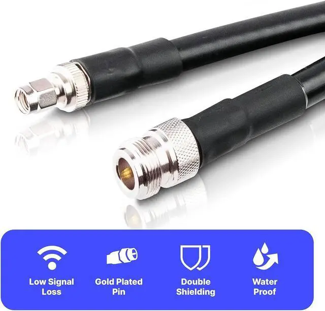 Alt view image 5 of 5 - RAIGEN-400 N Type Female to RP-SMA Male - Helium Miner Cable 25ft - Updated Low Loss Extension for LoRa Antenna HNT Hotspot Nebra RAK Bobcat Syncrob Sensecap WiFi 4G LTE (25ft N-Female to SMA-Male)