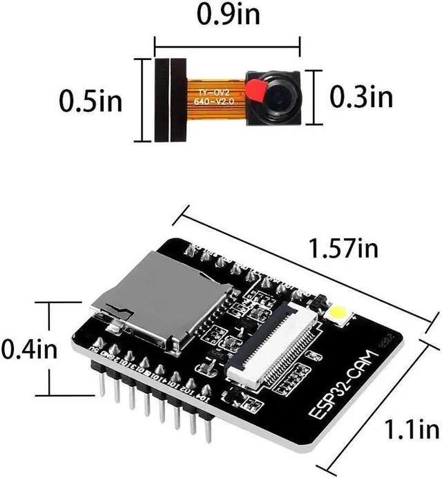 Alt view image 2 of 5 - AiTrip 5 Pack ESP32-CAM WiFi + Bluetooth Module Development Board with OV2640 Camera Modulew for Arduino Raspberry Pi