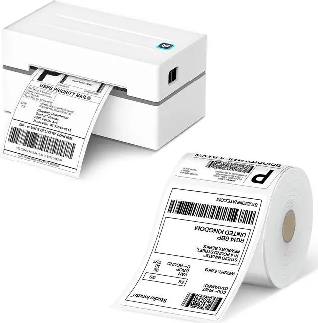 Main image of Anycash Bluetooth Thermal Shipping Label Printer + 4x6 inch Direct Thermal Shipping Labels