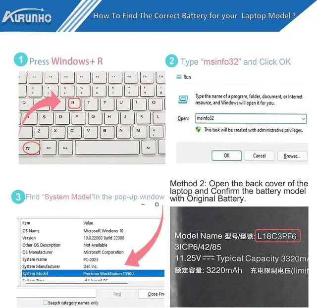 Alt view image 4 of 5 - AURUNHO L18C3PF6 36Wh Laptop Battery Replacement for Lenovo IdeaPad S340 15IWL 15IML 15API S340 14API 14IIL 14IWL C340 15IML 15IIL Flex 15IWL Series Laptop L18M3PF7 L18M3PF6 L18L3PF2 L18L3PF3 11.25V