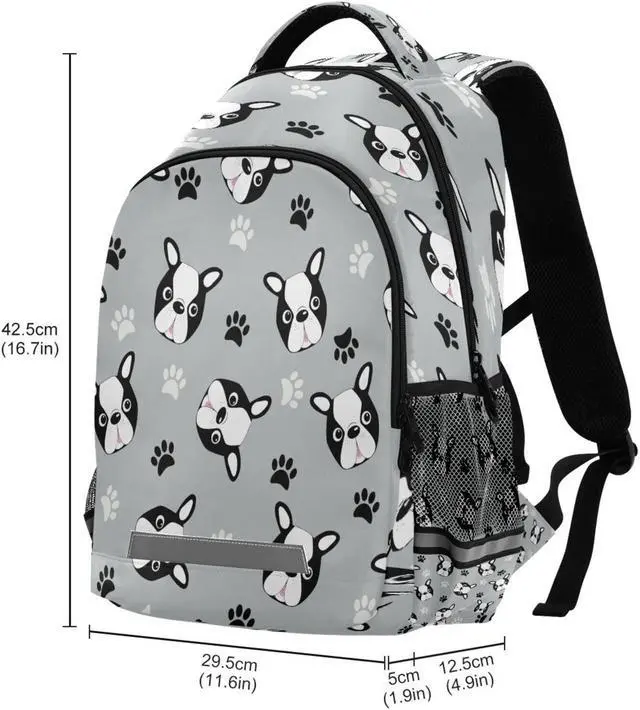 Alt view image 3 of 5 - Cute Boston Terrier Dog Backpacks Travel Laptop Daypack School Book Bag for Men Women Teens Kids