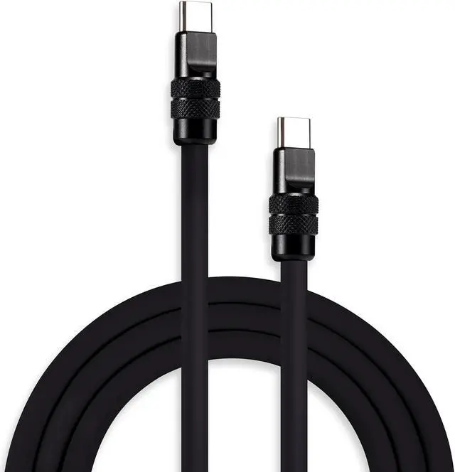 Main image of chubbycable Black Chubby - Special Black Samurai Edition Silicone USB C Cable Durable 240W Fast Charging Cable Phones Tablets Power Bank Charger Cord, Type C to Type C, 16.4FT