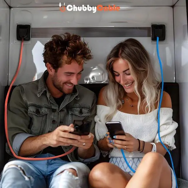 Alt view image 2 of 5 - chubbycable Couple Chubby - 2-Pack 240W USB C Cable Extra Thick Silicone Fast Charging Cable Compatible with iPhone 16/15 Series iPad Galaxy Series, Green+Yellow, USB-A to Type-C, 6.6FT