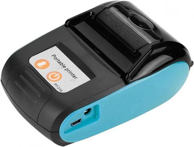 Alt view image 2 of 5 - ciciglow 58MM Thermal Printer, USB Thermal Receipt Printer Mini Small Portable Label Printer with High Speed Printing Compatible Support Bluetooth 4.0(Blue)