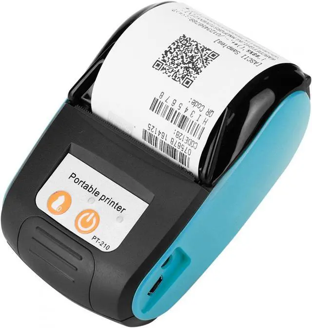 Alt view image 4 of 5 - ciciglow 58MM Thermal Printer, USB Thermal Receipt Printer Mini Small Portable Label Printer with High Speed Printing Compatible Support Bluetooth 4.0(Blue)