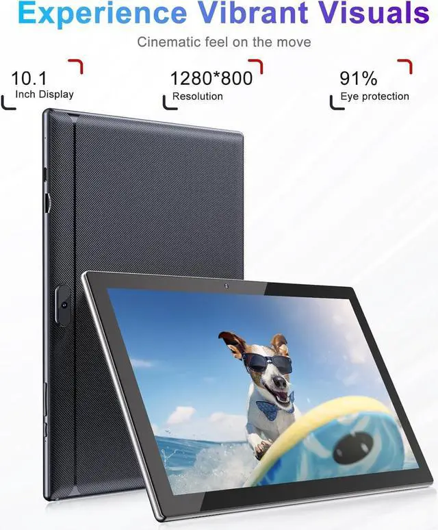 Alt view image 5 of 5 - Android 14 10 Inch 2 in 1 Tablet with Keyboard, Mouse, Case, Stylus, 8GB RAM+64GB ROM/1TB Expand, 1.8Ghz Quad-core Processor, 1280*800 HD Touch Screen, 8MP Camera, 5G WIFI 6