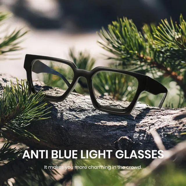 Alt view image 3 of 5 - Cyxus Oversized Square Blue Light Blocking Glasses Women Men Chic Preppy Thick Frame Computer Eyeglasses Anti Eyestrain 8224