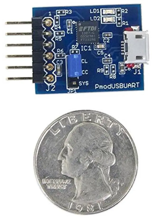 Alt view image 3 of 4 - Digilent Pmod USBUART: USB to UART Interface