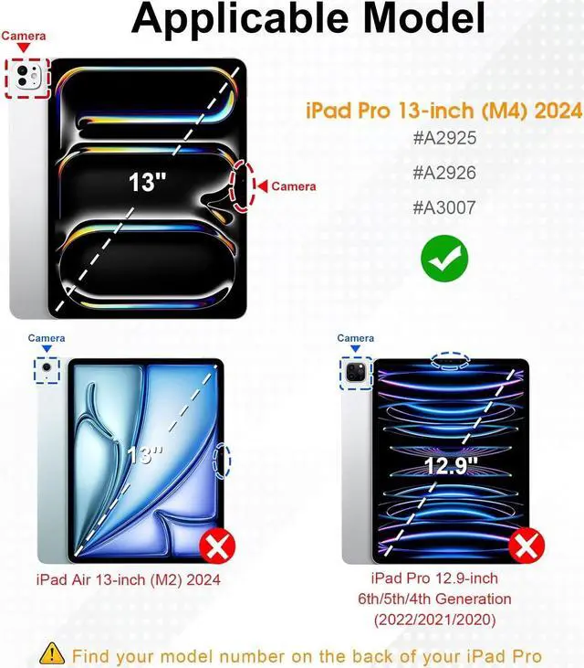 Alt view image 2 of 5 - FARYODI for iPad Pro 13 Inch Case 2024 with Keyboard, 7 Color Backlit Magnetic Detachable Wireless Keyboard, Precise Cutouts Case Folio Case with Pencil Holder for iPad Pro 13'', Black