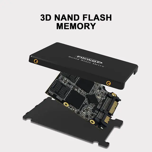 Alt view image 4 of 5 - Fikwot FS810 512GB SSD, 2.5" SSD SATA III 6Gb/s, Solid State Drives, Up to 560MB/s, 3D NAND TLC, Internal SSD for Desktops and Laptops(Black)