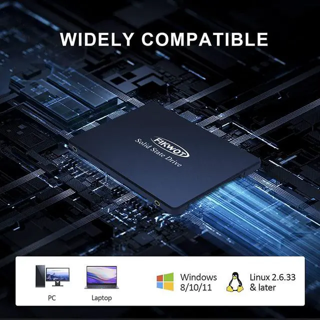 Alt view image 5 of 5 - Fikwot FS810 512GB SSD, 2.5" SSD SATA III 6Gb/s, Solid State Drives, Up to 560MB/s, 3D NAND TLC, Internal SSD for Desktops and Laptops(Black)